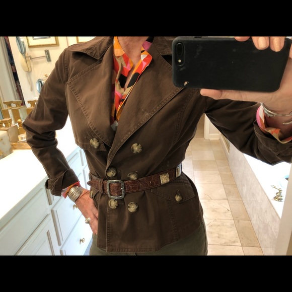 Apt. 9 Jackets & Blazers - Apt. 9 brown denim jacket, double breasted, Women’s size medium